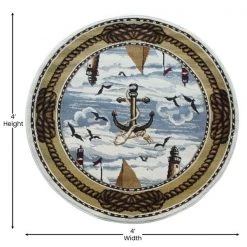 Flash Furniture Beige 4x4 Round Nautical Seaside Indoor Area Rug -Rugs&Mats Official Shop Belnick20LLC ACDxxRGZ8751xx44xxBGxxGGxxDIMSxxd0e38f