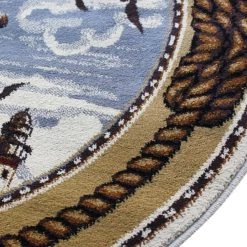 Flash Furniture Beige 4x4 Round Nautical Seaside Indoor Area Rug -Rugs&Mats Official Shop Belnick20LLC ACDxxRGZ8751xx44xxBGxxGGxxinset1xxaad0a4