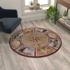 Flash Furniture Beige 4x4 Round Nautical Olefin Indoor Area Rug -Rugs&Mats Official Shop Belnick20LLC ACDxxRGZ8758xx44xxBGxxGGxxLSxx244af0