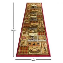 Flash Furniture Brown 2' x 7' Wilderness Theme Indoor Area Rug -Rugs&Mats Official Shop Belnick20LLC ACDxxRGZ875938xx27xxBGxxGGxxDIMSxx422b85