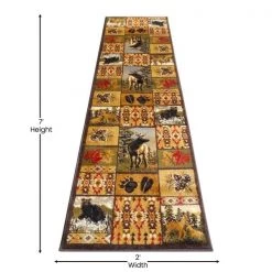 Flash Furniture Brown 2' x 7' Wilderness Theme Indoor Area Rug -Rugs&Mats Official Shop Belnick20LLC ACDxxRGZ876038xx27xxBNxxGGxxDIMSxx3e501a