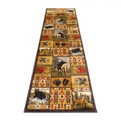 Flash Furniture Brown 2' x 7' Wilderness Theme Indoor Area Rug -Rugs&Mats Official Shop Belnick20LLC ACDxxRGZ876038xx27xxBNxxGGxxf9ded9