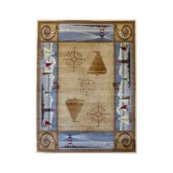 Flash Furniture Beige 3x5 Nautical Themed Olefin Indoor Area Rug -Rugs&Mats Official Shop Belnick20LLC ACDxxRGZ876343xx35xxBGxxGGxx6e08f5