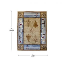 Flash Furniture Beige 3x5 Nautical Themed Olefin Indoor Area Rug -Rugs&Mats Official Shop Belnick20LLC ACDxxRGZ876343xx35xxBGxxGGxxDIMSxx79d0e7