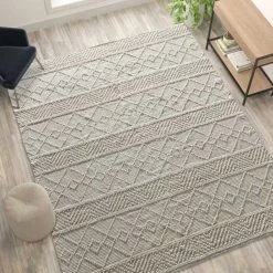 Flash Furniture 8'x10' Ivory Handwoven Geometric Area Rug -Rugs&Mats Official Shop Belnick20LLC CIxx20xx9450Bxx810xxIVxxGGxxLS2xx3fdd23