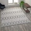 Flash Furniture Gray/Ivory 8x10 Hand Woven Boho Patterned Area Rug -Rugs&Mats Official Shop Belnick20LLC CIxx21xx231xx810xxGYxxGGxxLSxx15caf3