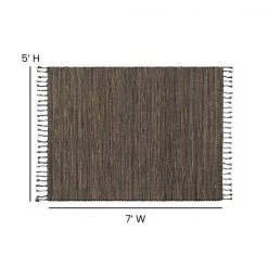 Flash Furniture 5' x 7' Jute and Cotton Blend Handwoven Area Rug -Rugs&Mats Official Shop Belnick20LLC CIxxCTRxx2370xx57xxBKxxJUxxGGxxDIMSxx672c70