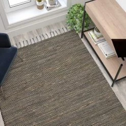 Flash Furniture 5' x 7' Jute and Cotton Blend Handwoven Area Rug -Rugs&Mats Official Shop Belnick20LLC CIxxCTRxx2370xx57xxBKxxJUxxGGxxLS2xxfc696c