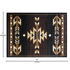Flash Furniture Brown 8' x 10' Southwestern Arrow Motif Area Rug -Rugs&Mats Official Shop Belnick20LLC KPxxRG2814xx810xxBNxxGGxxDIMSxxa78f7e