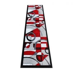 Flash Furniture Red 2 x 7 Geometric Abstract Area Rug -Rugs&Mats Official Shop Belnick20LLC KPxxRG950xx27xxRDxxGGxx70624f
