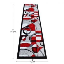 Flash Furniture Red 2 x 7 Geometric Abstract Area Rug -Rugs&Mats Official Shop Belnick20LLC KPxxRG950xx27xxRDxxGGxxDIMSxxbc55d4