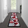 Flash Furniture Red 2 x 7 Geometric Abstract Area Rug