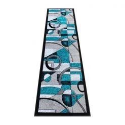 Flash Furniture Turquoise 2 x 7 Geometric Abstract Area Rug -Rugs&Mats Official Shop Belnick20LLC KPxxRG950xx27xxTQxxGGxx42510b