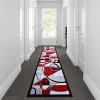 Flash Furniture Red 3 x 10 Geometric Abstract Area Rug