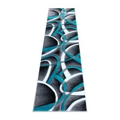 Flash Furniture Turquoise 2' x 7' Modern Plush Abstract Area Rug -Rugs&Mats Official Shop Belnick20LLC KPxxRG951xx27xxTQxxGGxx66c9a7