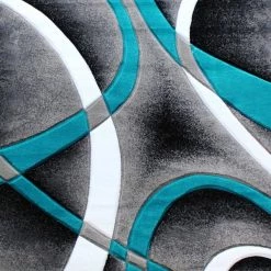 Flash Furniture Turquoise 2' x 7' Modern Plush Abstract Area Rug -Rugs&Mats Official Shop Belnick20LLC KPxxRG951xx27xxTQxxGGxxSAMPLExx57c908