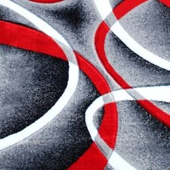 Flash Furniture Red 3' x 10' Modern Plush Abstract Area Rug -Rugs&Mats Official Shop Belnick20LLC KPxxRG951xx310xxRDxxGGxxSAMPLExx989796