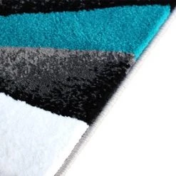 Flash Furniture Turquoise 3' x 10' Modern Plush Abstract Area Rug -Rugs&Mats Official Shop Belnick20LLC KPxxRG951xx310xxTQxxGGxxinset1xx44d506