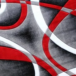 Flash Furniture Red 4' x 4' Modern Plush Abstract Area Rug -Rugs&Mats Official Shop Belnick20LLC KPxxRG951xx44xxRDxxGGxxSAMPLExxfe4c9f