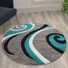 Flash Furniture Turquoise 4' x 4' Modern Plush Abstract Area Rug -Rugs&Mats Official Shop Belnick20LLC KPxxRG951xx44xxTQxxGGxxLSxx563be5