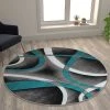 Flash Furniture Turquoise 5' x 5' Modern Plush Abstract Area Rug -Rugs&Mats Official Shop Belnick20LLC KPxxRG951xx55xxTQxxGGxxLSxx2ee670