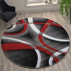 Flash Furniture Red 8' x 8' Modern Plush Abstract Area Rug -Rugs&Mats Official Shop Belnick20LLC KPxxRG951xx88xxRDxxGGxxLS2xx81039e