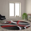 Flash Furniture Red 8' x 8' Modern Plush Abstract Area Rug -Rugs&Mats Official Shop Belnick20LLC KPxxRG951xx88xxRDxxGGxxLSxxd0c1f4