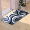 Flash Furniture Gray 2' x 3' Modern Plush Abstract Area Rug