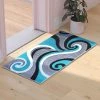 Flash Furniture Turquoise 2' x 3' Modern Plush Abstract Area Rug