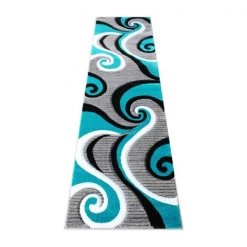 Flash Furniture Turquoise 2' x 7' Modern Plush Abstract Area Rug -Rugs&Mats Official Shop Belnick20LLC KPxxRG952xx27xxTQxxGGxx078c71