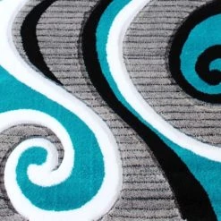 Flash Furniture Turquoise 2' x 7' Modern Plush Abstract Area Rug -Rugs&Mats Official Shop Belnick20LLC KPxxRG952xx27xxTQxxGGxxSAMPLExxe22352