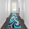 Flash Furniture Turquoise 3' x 10' Modern Plush Abstract Area Rug -Rugs&Mats Official Shop Belnick20LLC KPxxRG952xx310xxTQxxGGxxLSxx66488a