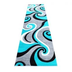 Flash Furniture Turquoise 3' x 10' Modern Plush Abstract Area Rug -Rugs&Mats Official Shop Belnick20LLC KPxxRG952xx310xxTQxxGGxxdfa82a