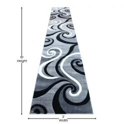 Flash Furniture Gray 3' x 16' Modern Plush Abstract Area Rug -Rugs&Mats Official Shop Belnick20LLC KPxxRG952xx316xxGYxxGGxxDIMSxx7c8df9