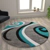 Flash Furniture Turquoise 5' x 5' Modern Plush Abstract Area Rug -Rugs&Mats Official Shop Belnick20LLC KPxxRG952xx55xxTQxxGGxxLSxx826275