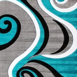 Flash Furniture Turquoise 5' x 7' Modern Plush Abstract Area Rug -Rugs&Mats Official Shop Belnick20LLC KPxxRG952xx57xxTQxxGGxxSAMPLExx6bb873