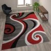 Flash Furniture Red 8' x 10' Modern Plush Abstract Area Rug