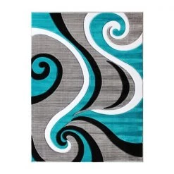 Flash Furniture Turquoise 8' x 10' Modern Plush Abstract Area Rug -Rugs&Mats Official Shop Belnick20LLC KPxxRG952xx810xxTQxxGGxx642673