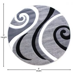Flash Furniture Gray 8' x 8' Modern Plush Abstract Area Rug -Rugs&Mats Official Shop Belnick20LLC KPxxRG952xx88xxGYxxGGxxDIMSxx0eef8f
