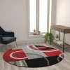 Flash Furniture Red 5' x 5' Geometric Abstract Area Rug -Rugs&Mats Official Shop Belnick20LLC KPxxRG953xx55xxRDxxGGxxLSxx15ab5a