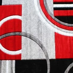 Flash Furniture Red 8' x 8' Geometric Abstract Area Rug -Rugs&Mats Official Shop Belnick20LLC KPxxRG953xx88xxRDxxGGxxSAMPLExxca1ca1