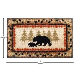 Flash Furniture 2' x 3' Brown Rustic Bear and Cub Olefin Area Rug -Rugs&Mats Official Shop Belnick20LLC KPxxRGB3940xx23xxBNxxGGxxDIMSxxd5ca90