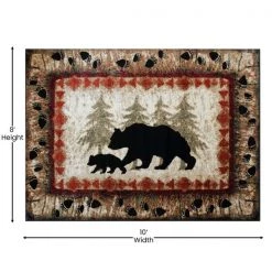 Flash Furniture 8' x 10' Brown Rustic Bear and Cub Olefin Area Rug -Rugs&Mats Official Shop Belnick20LLC KPxxRGB3940xx810xxBNxxGGxxDIMSxx4dde41