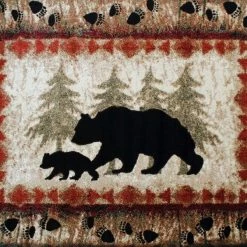 Flash Furniture 8' x 10' Brown Rustic Bear and Cub Olefin Area Rug -Rugs&Mats Official Shop Belnick20LLC KPxxRGB3940xx810xxBNxxGGxxSAMPLExx44ef48