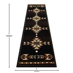 Flash Furniture Brown 2' x 7' Southwestern Arrow Motif Area Rug -Rugs&Mats Official Shop Belnick20LLC KPxxRGB9072xx27xxBNxxGGxxDIMSxx8a2e1b