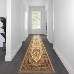 Flash Furniture Ivory 3' x 15' Traditional Persian Style Area Rug