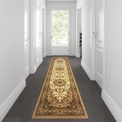Flash Furniture Ivory 3' x 10' Traditional Persian Style Area Rug