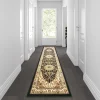 Flash Furniture Black 3' x 10' Traditional Persian Style Area Rug