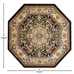 Flash Furniture Black 5x5 Octagon Traditional Persian Style Rug -Rugs&Mats Official Shop Belnick20LLC NRxxRGB401xx55OxxBKxxGGxxDIMSxxbf85cf