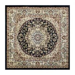 Flash Furniture Black 7x7 Square Traditional Persian Style Rug -Rugs&Mats Official Shop Belnick20LLC NRxxRGB401xx77SxxBKxxGGxx102153
